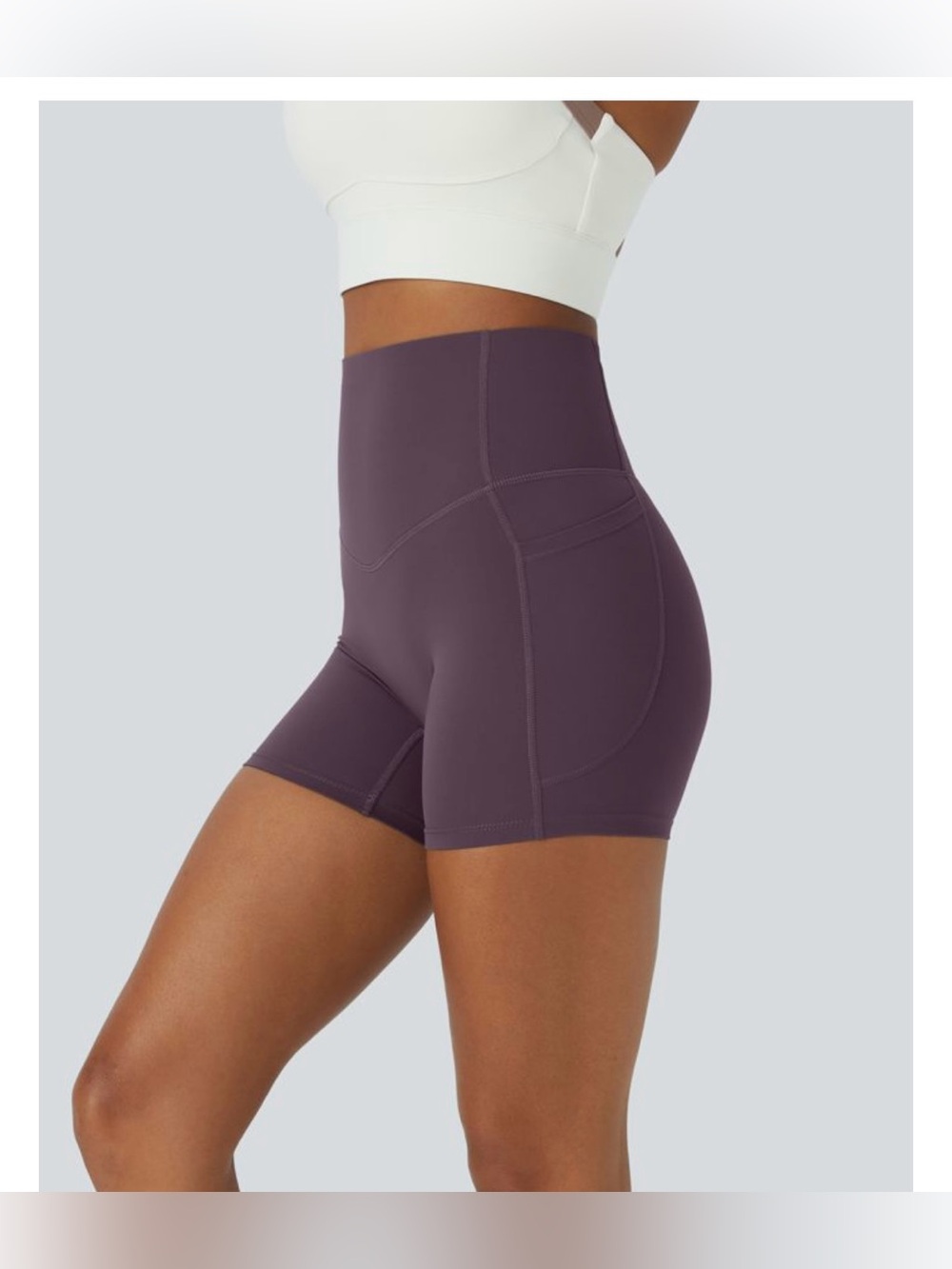 NWT!! Halara UltraSculptโข High Waisted Tummy Control Side Pocket Shaping Bike XS